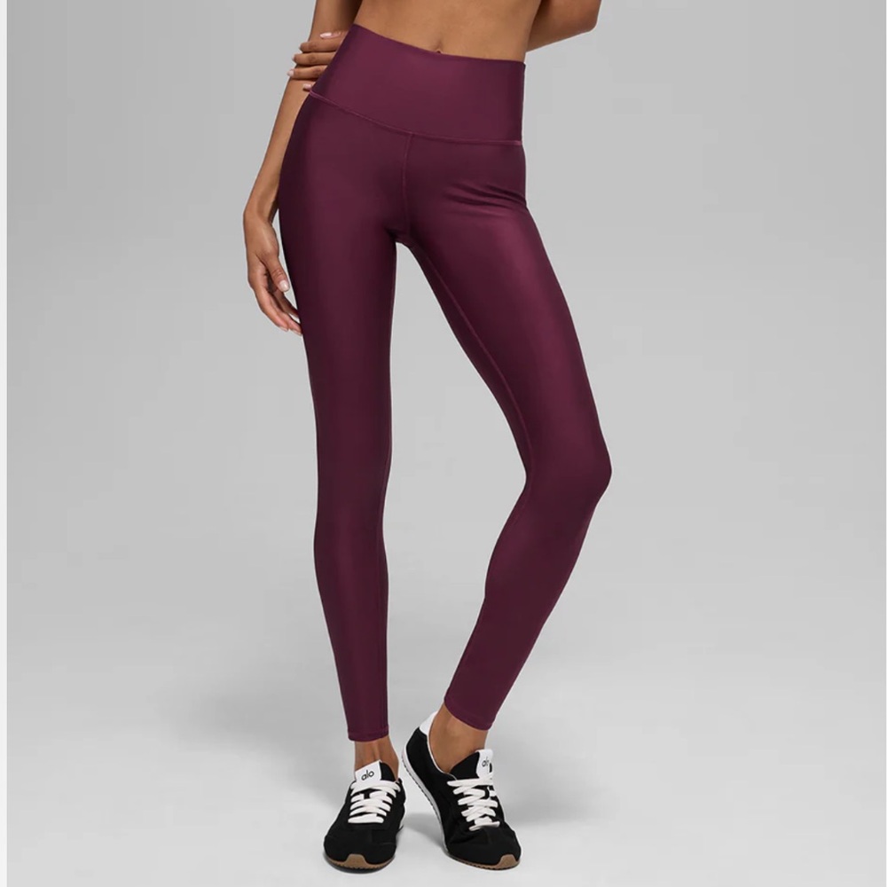 Alo Yoga 7/8 High-Waist Airlift Leggings Maroon Shine | Size S